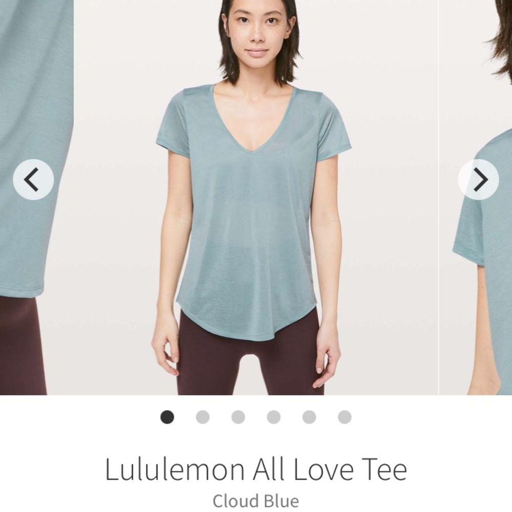 Lululemon All Love Tee size 10 cloud blue